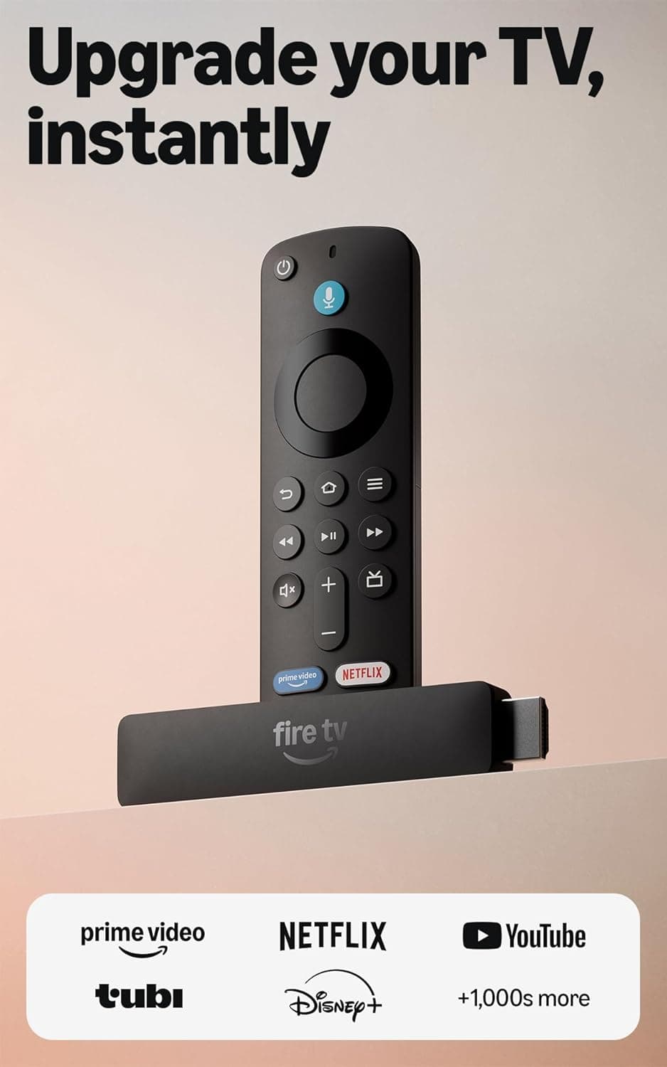 Amazon Fire TV Stick HD (최신 모델), 무료 및 라이브 TV, Alexa 음성 리모컨