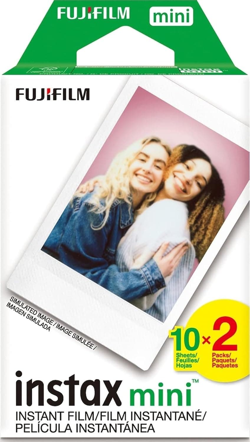 FUJIFILM Instax Mini Instant Film Twin Pack (White), 20 Photos