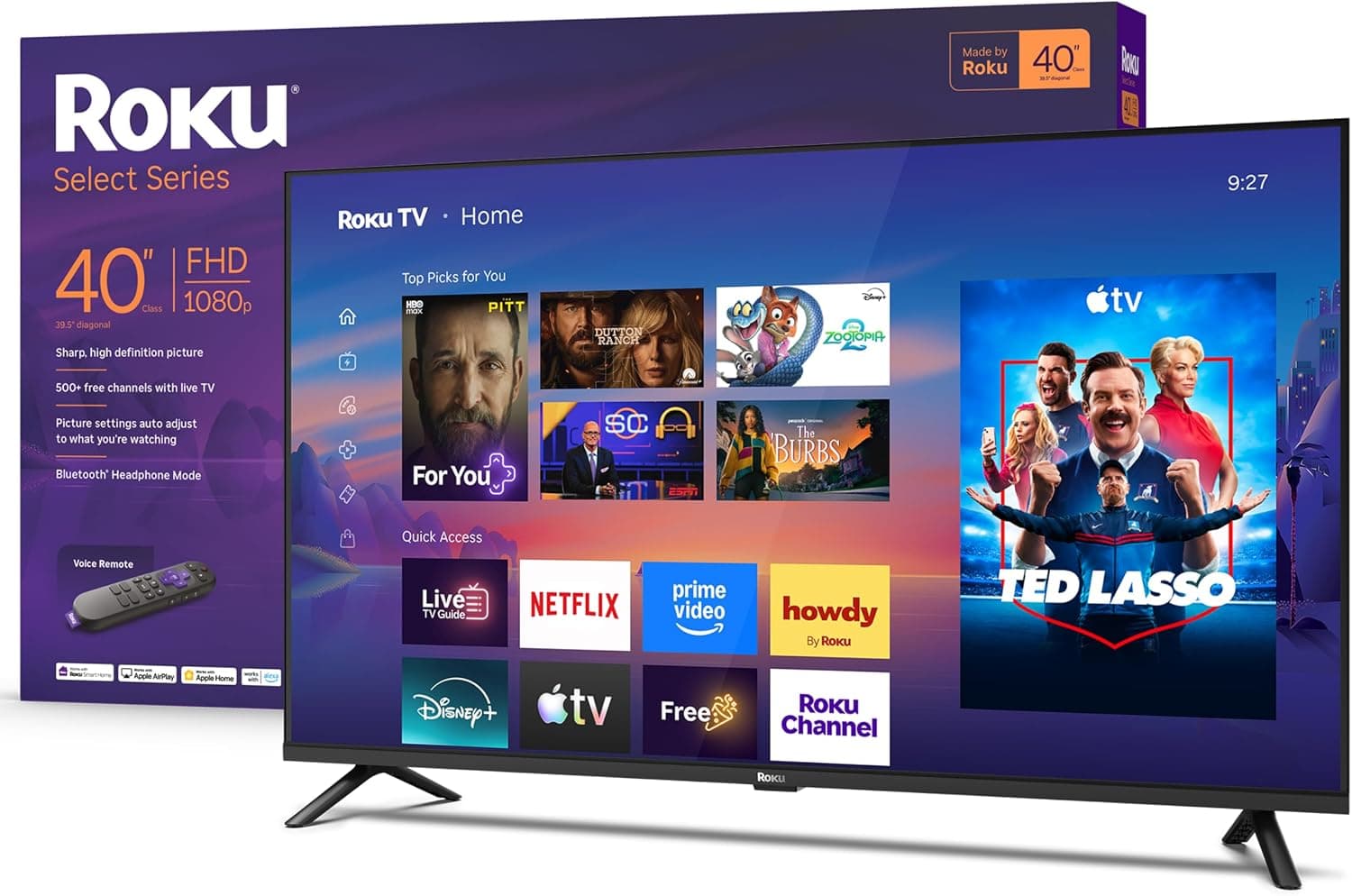Roku 40-Inch Select Series Smart TV 2026 - 1080p Full HD RokuTV